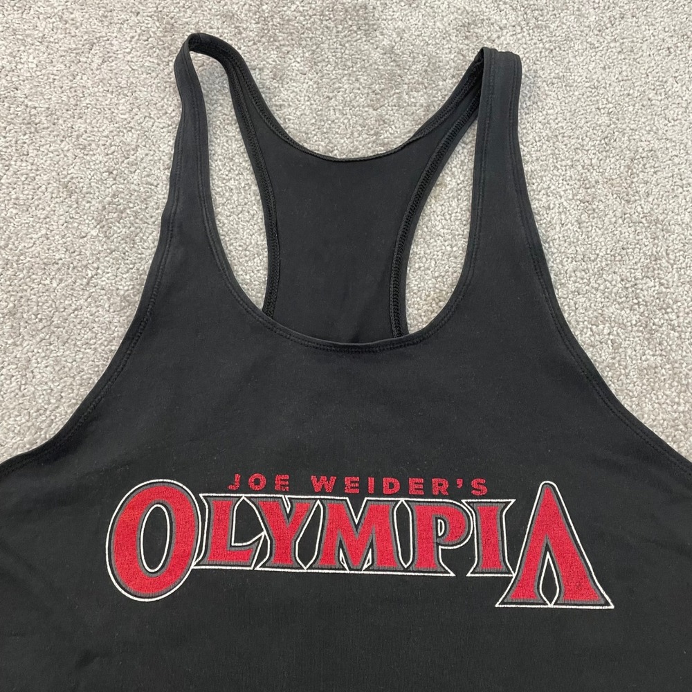 Joe Weider Olympia Tank Top Mens Extra Large Muscle Original Racerback Black